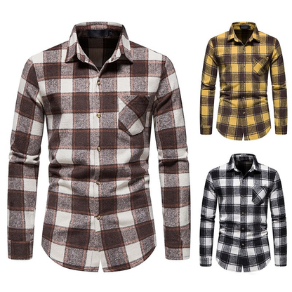 Trend Thick Warm Wool Flannel Casual Long Sleeve Shirt